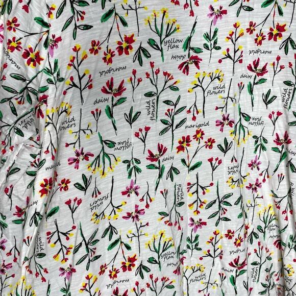 Lands End womens 2X quarter sleeve floral tshirt top colorful casual lightweight - Picture 2 of 10